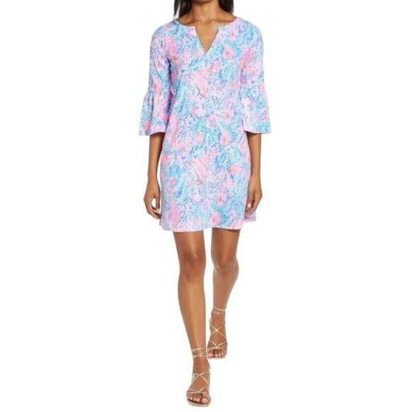 Lilly Pulitzer Dresses & Skirts - Lilly Pulitzer Tosha Shift Dress Multi Treasure Trove Ruffle Cuffs Small